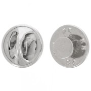 Base pour réaliser un Pin's - 6 mm rhodié x1