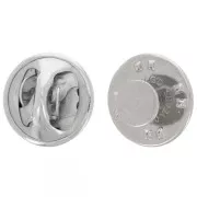 Base pour réaliser un Pin's - 6 mm rhodié x1