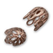 Coquilles filigranées 6 mm cuivré vieilli x4|raw }}