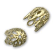 Coquilles filigranées 6 mm gold bronze x4