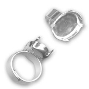 Bague serti ovale 4120 18x13 mm en Argent 925 x1