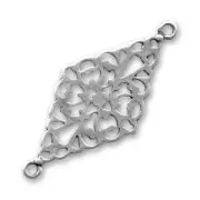 Intercalaire losange 52x24 mm argenté vieilli x1