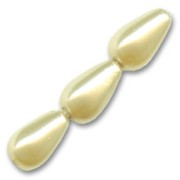 Perles poires nacrées 16x9 mm - Cream x10|raw }}