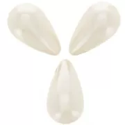 Gouttes nacrées 9x16 mm White x10