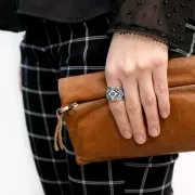 Bague réglable multi-trous spécial tissage de perles Miyuki 15.7mm Acier inox Doré