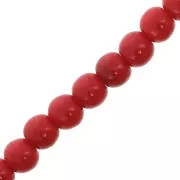 Perles en verre tchèque rondes 4 mm Opaque Red x50