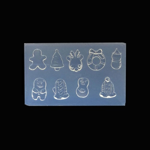 Moule silicone pour résine - Mini décorations de Noël 53x32x6 mm x1