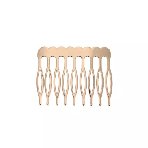 Petite barrette peigne pour cheveux à décorer, customiser 23x29 mm - Doré rose x1