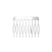Petite barrette peigne pour cheveux à décorer, customiser 23x29 mm - Placage Argent fin x1