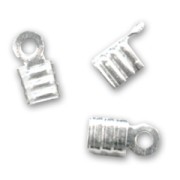 Pince lacet plat 4 mm en Argent 925 x10