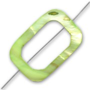 Perle rectangle évidé 30x20 mm Vert x1|raw }}
