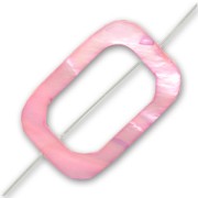 Perle rectangle évidé 30x20 mm Rose x1