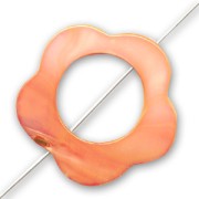 Perle fleur évidée 30 mm Orange x1|raw }}