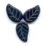 Feuilles 14x9 mm Jet x20