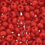 Perles rocailles Preciosa 7/0 3.5 mm - Opaque Red x20g