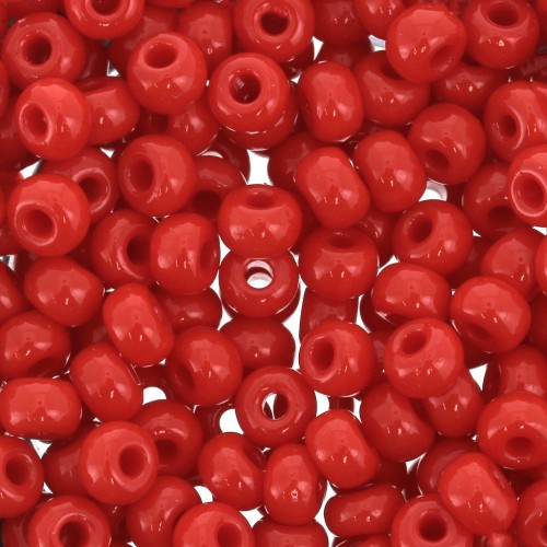 Perles rocailles Preciosa 7/0 3.5 mm - Opaque Red x20g