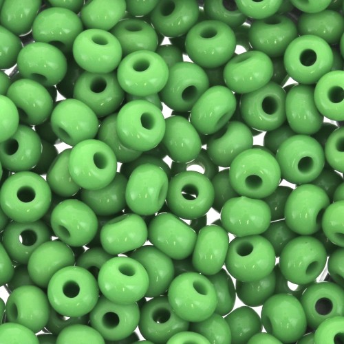 Perles rocailles Preciosa 7/0 3.5 mm - Opaque Green x20g