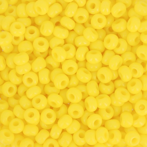 Perles rocailles Preciosa 7/0 3.5 mm - Opaque Yellow x20g