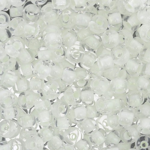 Perles rocailles Preciosa 8/0 3 mm - Phosphorescentes x20g