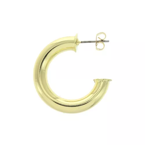 Créoles épaisse 30 mm - Fil 6 mm - Doré x2