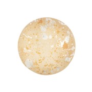 Cabochon rond en verre par Puca� 18 mm Crystal Mat Taupe Silver x 1