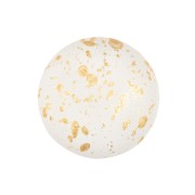 Cabochon rond en verre par Puca� 18 mm Crystal Mat Gold Splash x1
