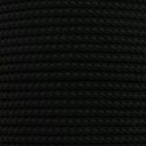 Cordon en polyester tressé 2 mm - Noir x1m