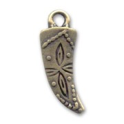 Breloque dent de requin 27 mm bronze x1