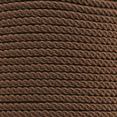 Cordon en polyester tressé 2 mm - Marron x1m