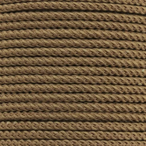 Cordon en polyester tressé 2 mm - Camel x1m