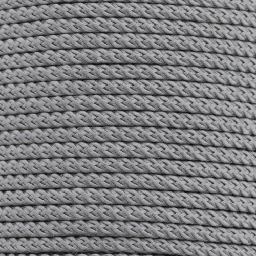 Cordon en polyester tressé 2 mm - Gris x1m