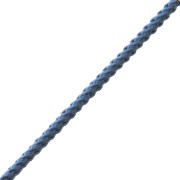 Cordon en polyester tressé 2 mm - Bleu Jean x1m