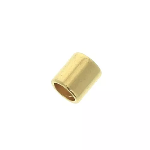 Embouts tube de finition pour cordon 2.5 mm - Doré à l'or fin x10