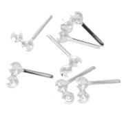 Embouts pour chaîne maille boule 3 mm avec tige en Argent 925 x10|raw }}
