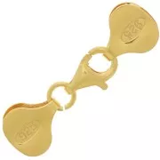 Fermoir mousqueton 9 mm pour Miyuki 11/0 6 rangs en Argent 925 Doré à l'or fin x1