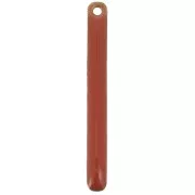 Sequins barre en métal et résine époxy 3x28 mm Terracotta x4