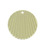 Pendentif rond effet plissé en laiton 21 mm - Doré x1|raw }}