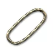 Intercalaires ovales travaillés 24 mm bronze x10