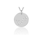 Pendentif constellation Scorpion 20mm avec anneau ouvert - Acier inox x1|raw }}