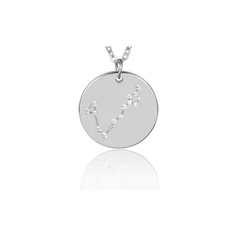 Pendentif constellation Poisson 20 mm avec anneau ouvert - Acier inox x1