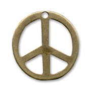Pendentif peace 28 mm bronze x1|raw }}