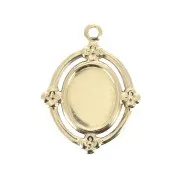Pendentif fin ovale 18x13.5 mm pour cabochon 8x6 mm - Gold filled (or laminé)  x1