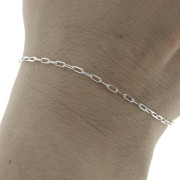 Chaîne maille forçat rectangle 1.85 mm en Argent 925 x50 cm