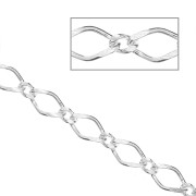 Chaîne maille Figaro alternée limée (1x1) 2.85 mm en Argent 925 x50 cm