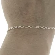 Chaîne maille Figaro alternée limée (1x1) 2.85 mm en Argent 925 x50 cm