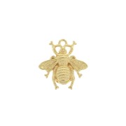 Breloque abeille en zamac 20.5x19.5 mm - Doré à l'or fin x1|raw }}