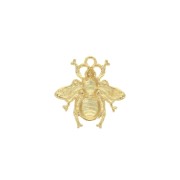 Breloque abeille en zamac 20.5x19.5 mm - Doré à l'or fin x1