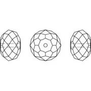 Ronde aplatie PureCrystal 5040 6 mm Crystal Moonlight x1