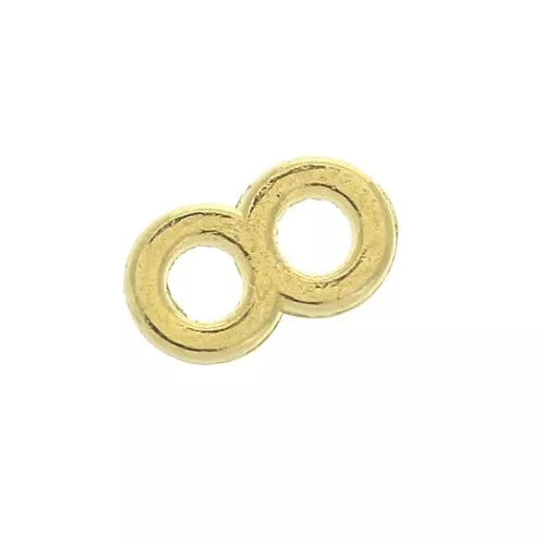 Poussoir slider 8x4.5 mm pour 2 cordons 2 mm - Doré à l'or fin x1