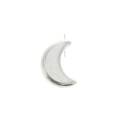Perle en métal demi-lune 11.5x8 mm - Placage Argent fin vieilli x1|raw }}